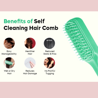 Sleeky™-Self Cleaning Brush| Reduces Hair Breakage & Dandruff